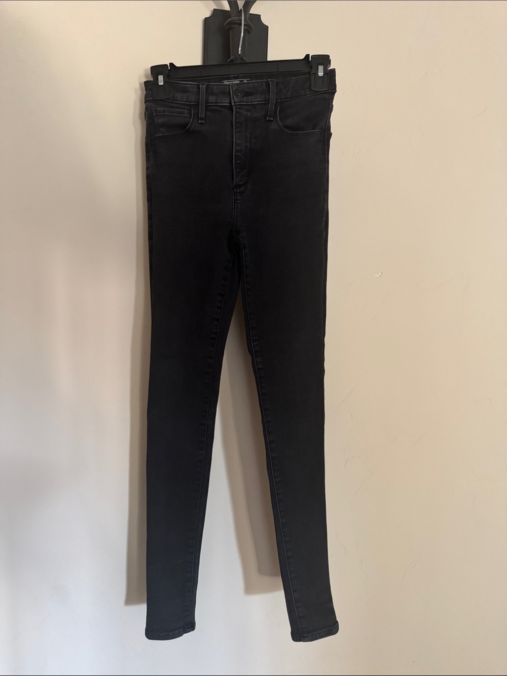 Abercrombie & Fitch Black Skinny High-Rise Jeans